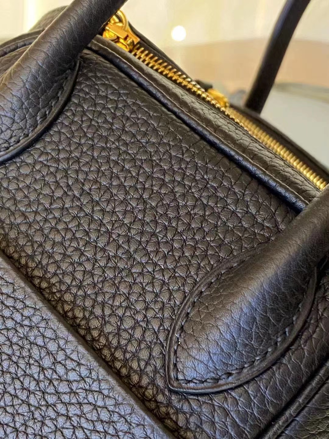 Hermès（爱马仕）Lindy 琳迪包 经典黑 进口TC大牛皮 金扣 26cm 原版蜜蜡线 顶级手缝