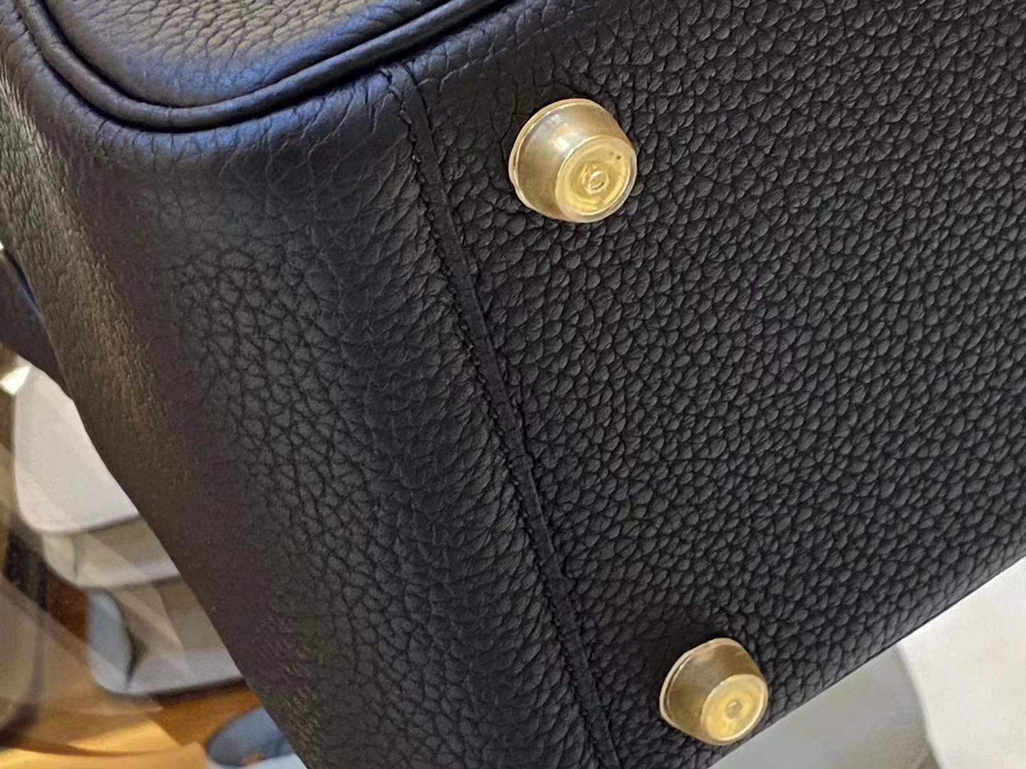 Hermès（爱马仕）Lindy 琳迪包 经典黑 进口TC大牛皮 金扣 26cm 原版蜜蜡线 顶级手缝
