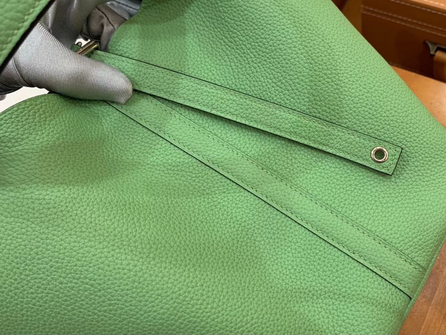 Hermès（爱马仕）Picotin 菜篮子 牛油果绿 进口TC大牛皮 银扣 22cm 原版蜜蜡线 顶级手缝