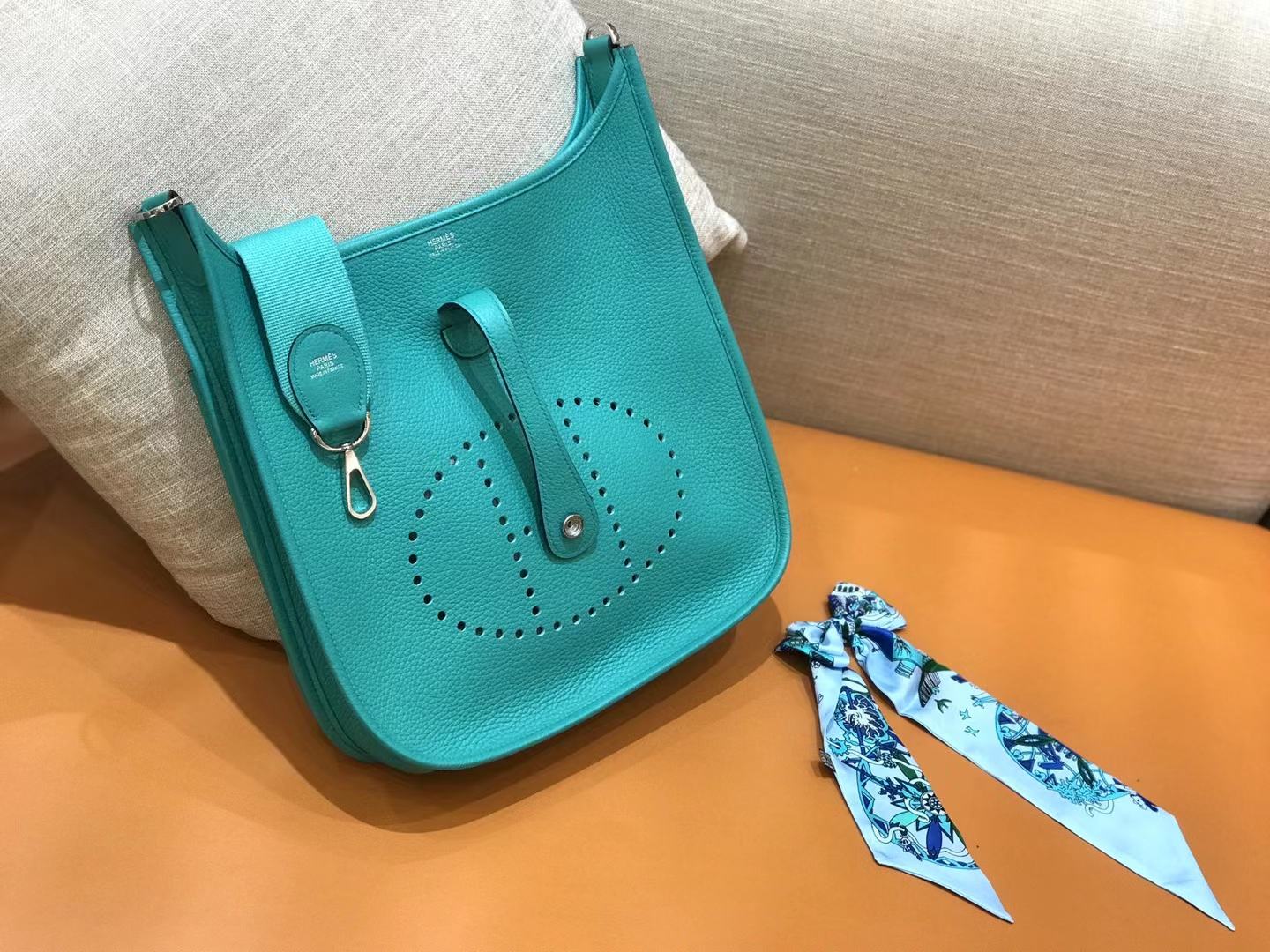 Hermès（爱马仕）Evelyne 伊芙琳 维罗纳绿 进口TC大牛皮 银扣 29cm 原版蜜蜡线 顶级手缝