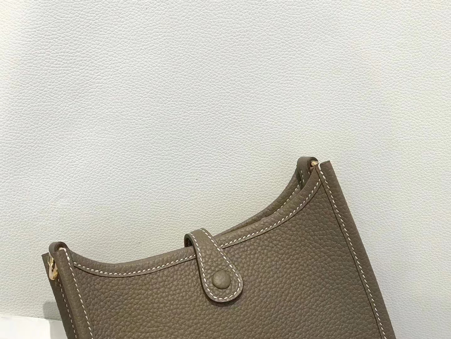 Hermès（爱马仕）Mini Evelyne 迷你 伊芙琳 大象灰 进口TC大牛皮 金扣 17cm 原版蜜蜡线 顶级手缝