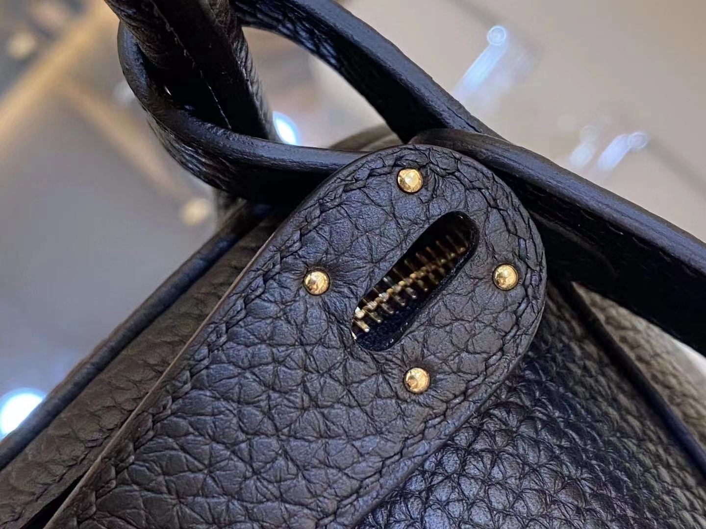 Hermès（爱马仕）Lindy 琳迪包 经典黑 进口TC大牛皮 金扣 26cm 原版蜜蜡线 顶级手缝