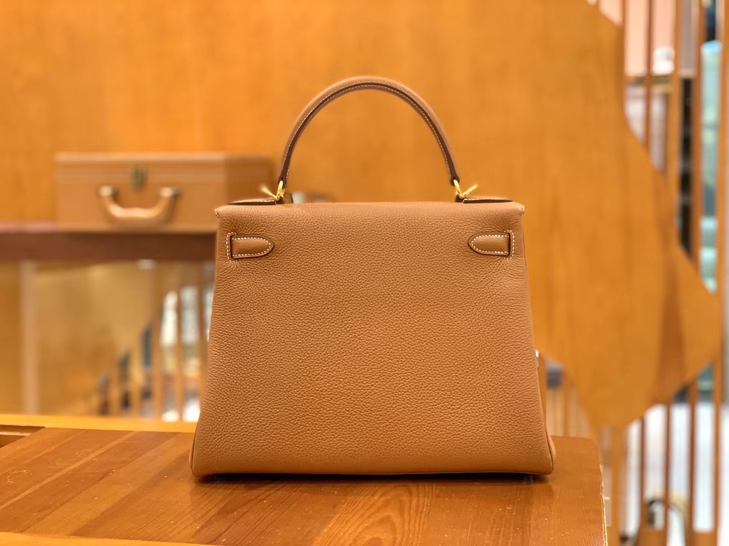 Hermès（爱马仕）Kelly 凯莉包 金棕色 Togo小牛皮 金扣 28cm 原版蜜蜡线 顶级手缝