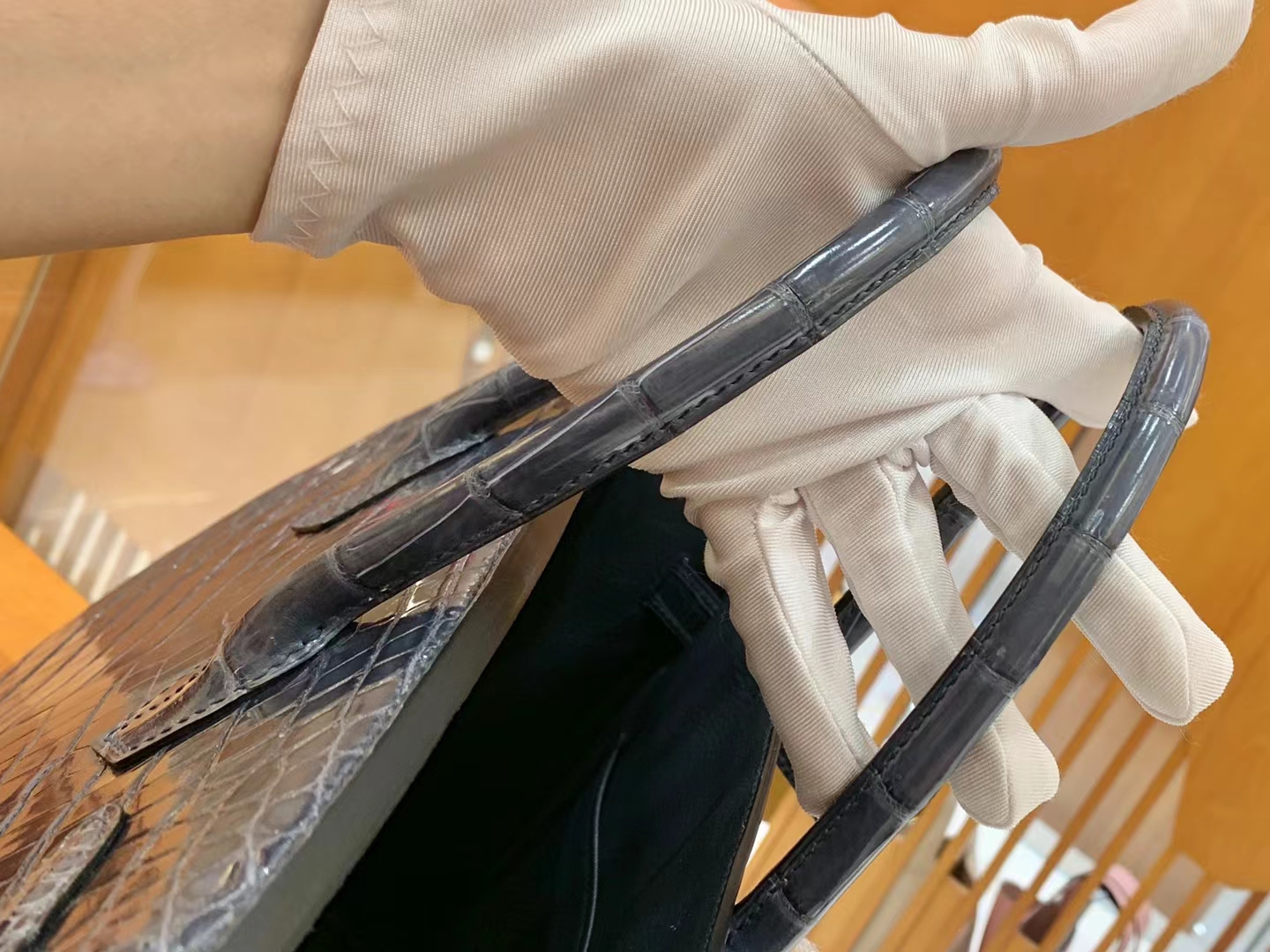 Hermès（爱马仕）Birkin 铂金包 牛仔蓝 一级尼罗鳄鱼皮 金扣 30cm 原版蜜蜡线 顶级手缝