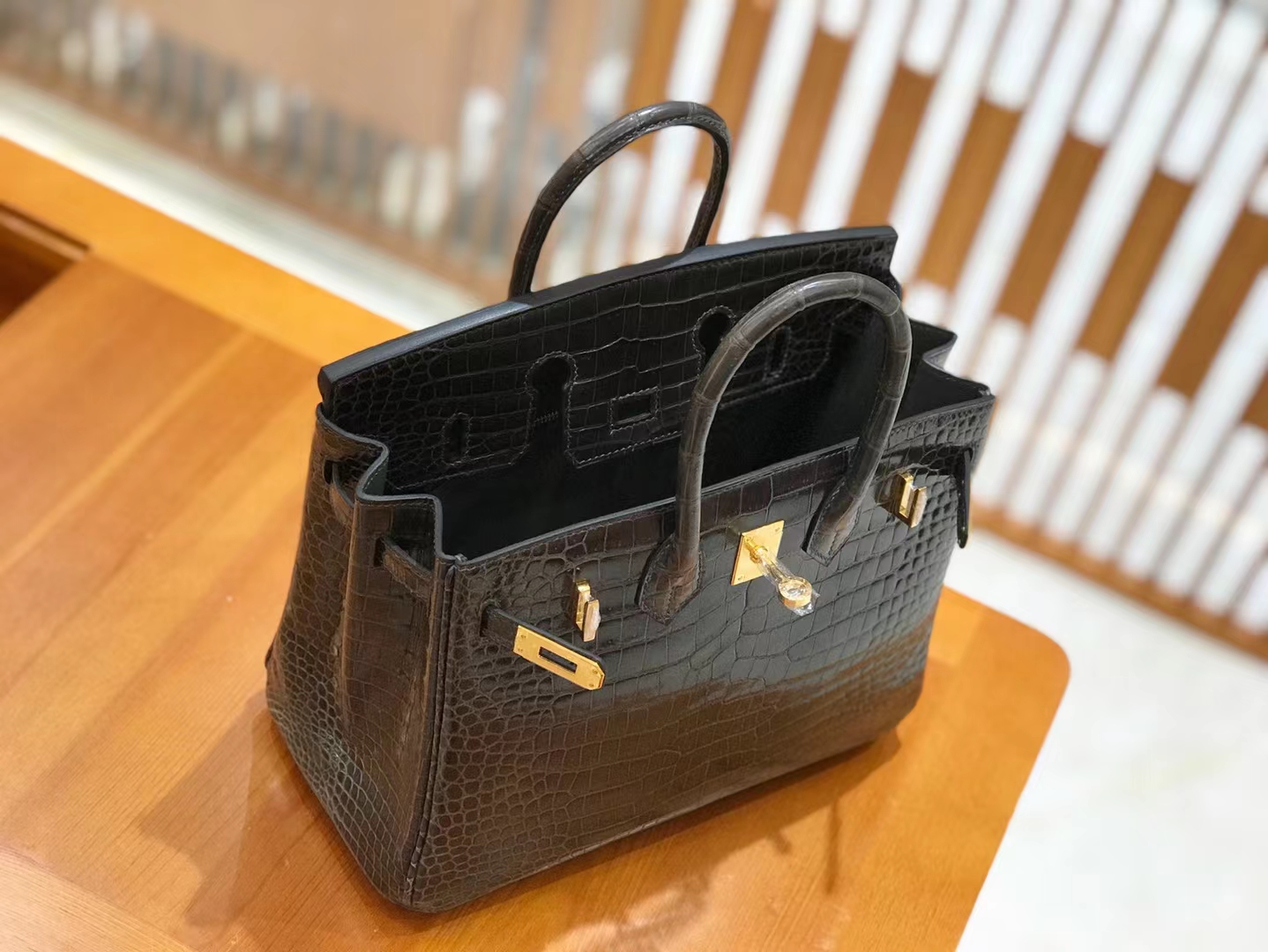 Hermès（爱马仕）Birkin 铂金包 石墨灰 进口一级皮 倒V级别 金扣 25cm 原版蜜蜡线 顶级手缝