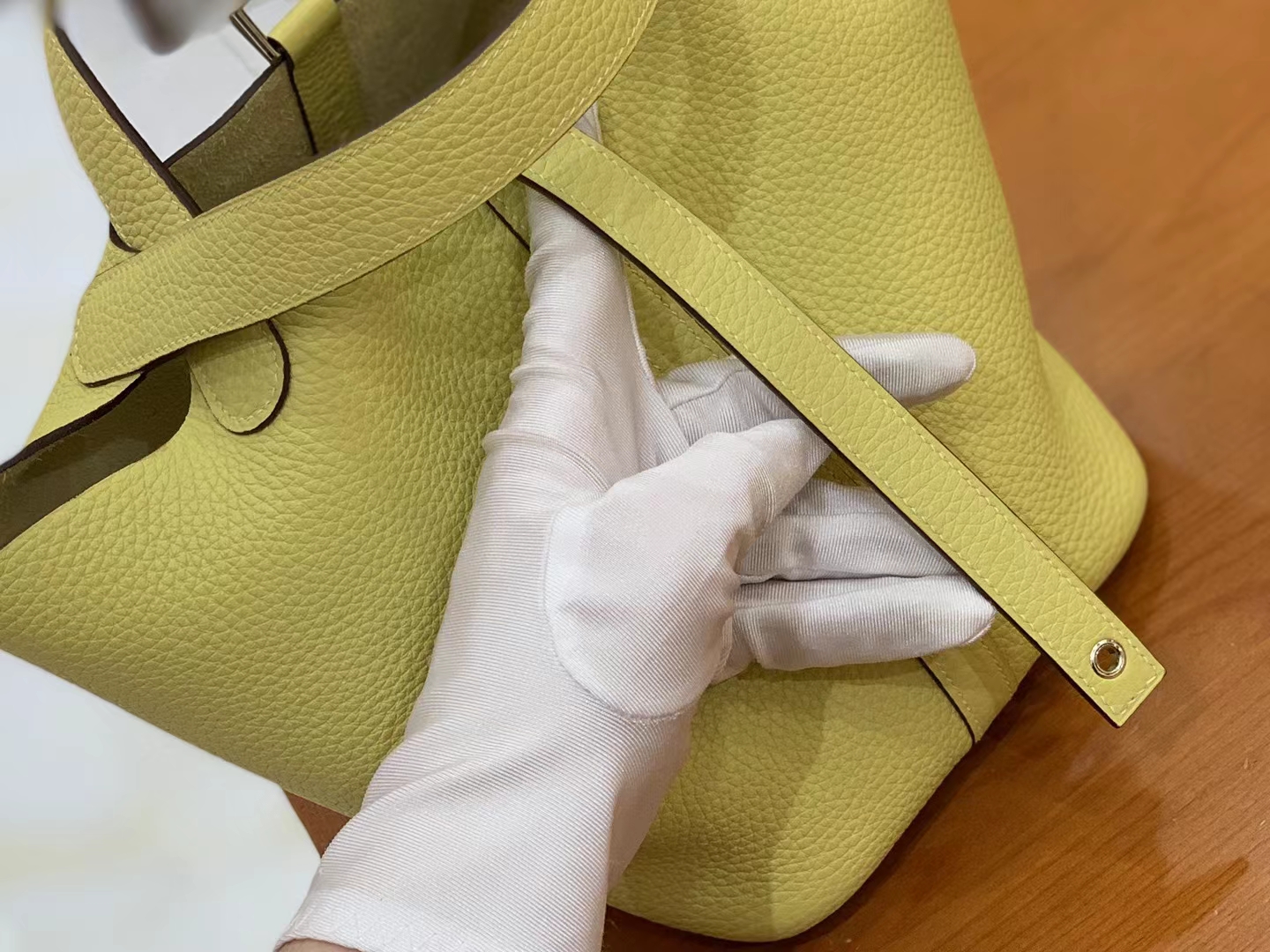 Hermès（爱马仕）Picotin 菜篮子 小鸡黄 进口TC大牛皮 银扣 18cm 原版蜜蜡线 顶级手缝