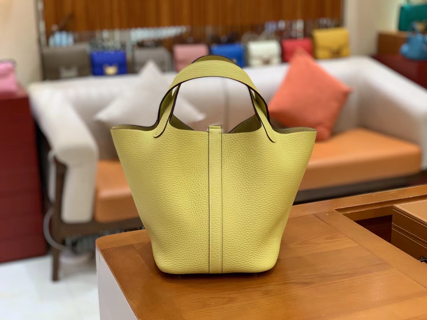 Hermès（爱马仕）Picotin 菜篮子 小鸡黄 进口TC大牛皮 银扣 18cm 原版蜜蜡线 顶级手缝