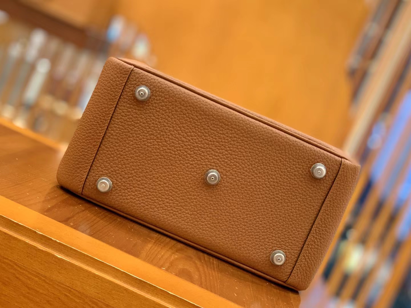 Hermès（爱马仕）Lindy 琳迪包 焦糖色 进口TC大牛皮 银扣 26cm 原版蜜蜡线 顶级手缝