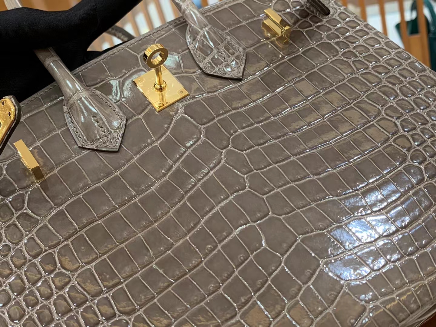 Hermès（爱马仕）Birkin 铂金包 大象灰 进口一级皮 倒V级别 金扣 25cm 原版蜜蜡线 顶级手缝