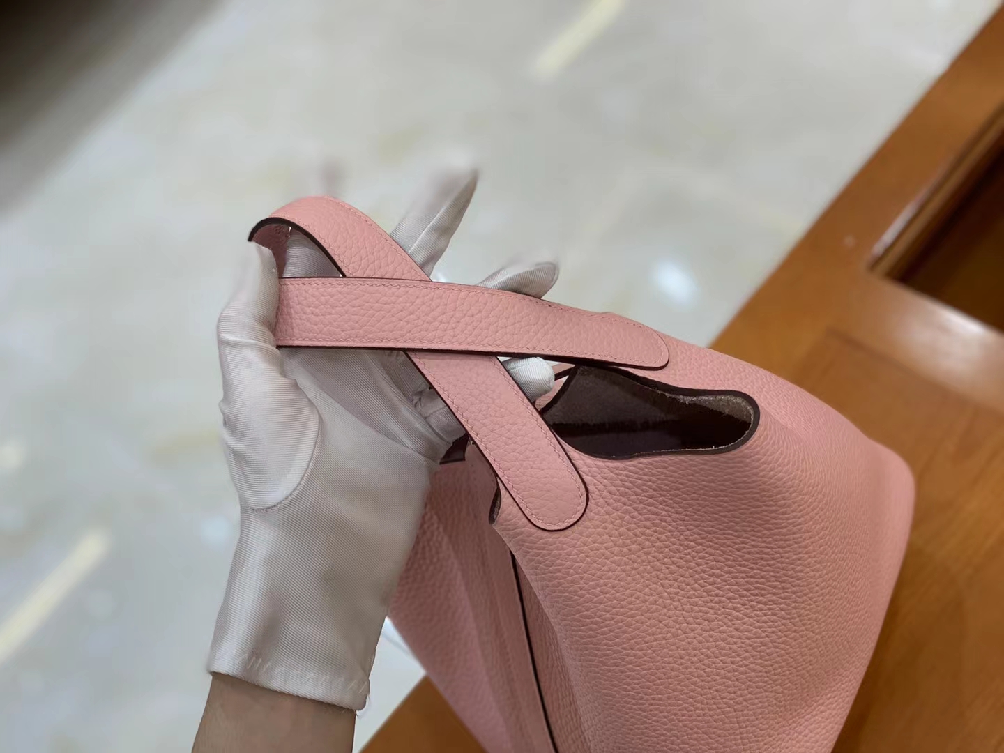 Hermès（爱马仕）Picotin 菜篮子 Q粉 进口TC大牛皮 银扣 18cm 原版蜜蜡线 顶级手缝