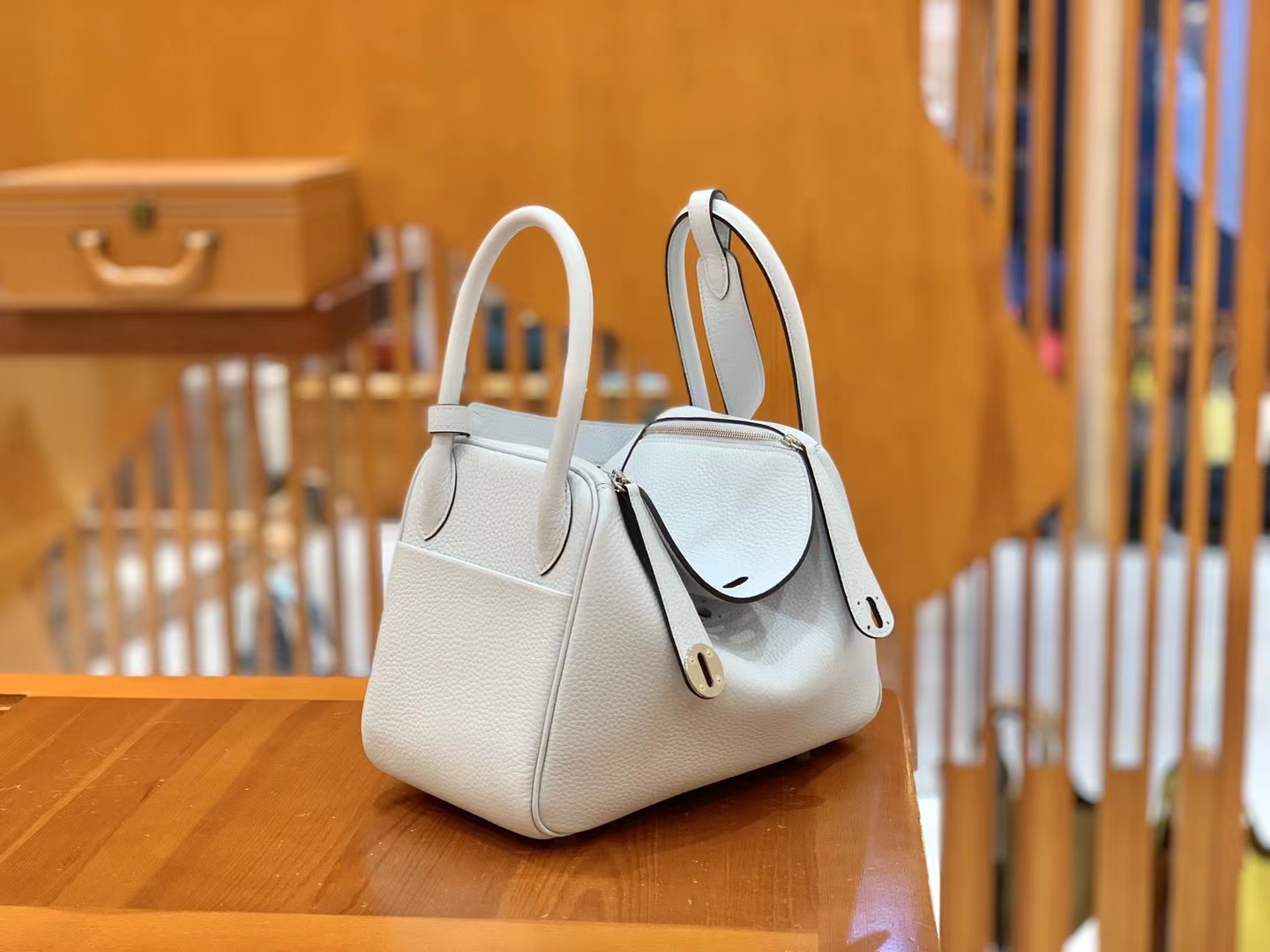 Hermès（爱马仕）Lindy 琳迪包 圣杯蓝 进口TC大牛皮 银扣 26cm 原版蜜蜡线 顶级手缝