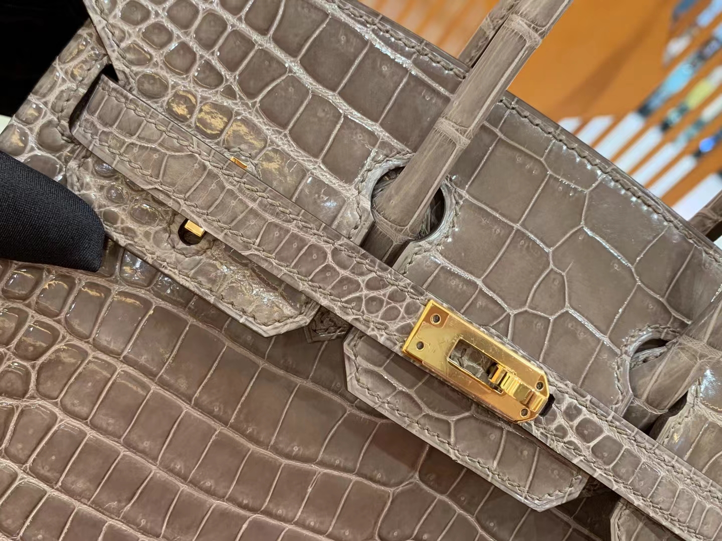 Hermès（爱马仕）Birkin 铂金包 大象灰 进口一级皮 倒V级别 金扣 25cm 原版蜜蜡线 顶级手缝