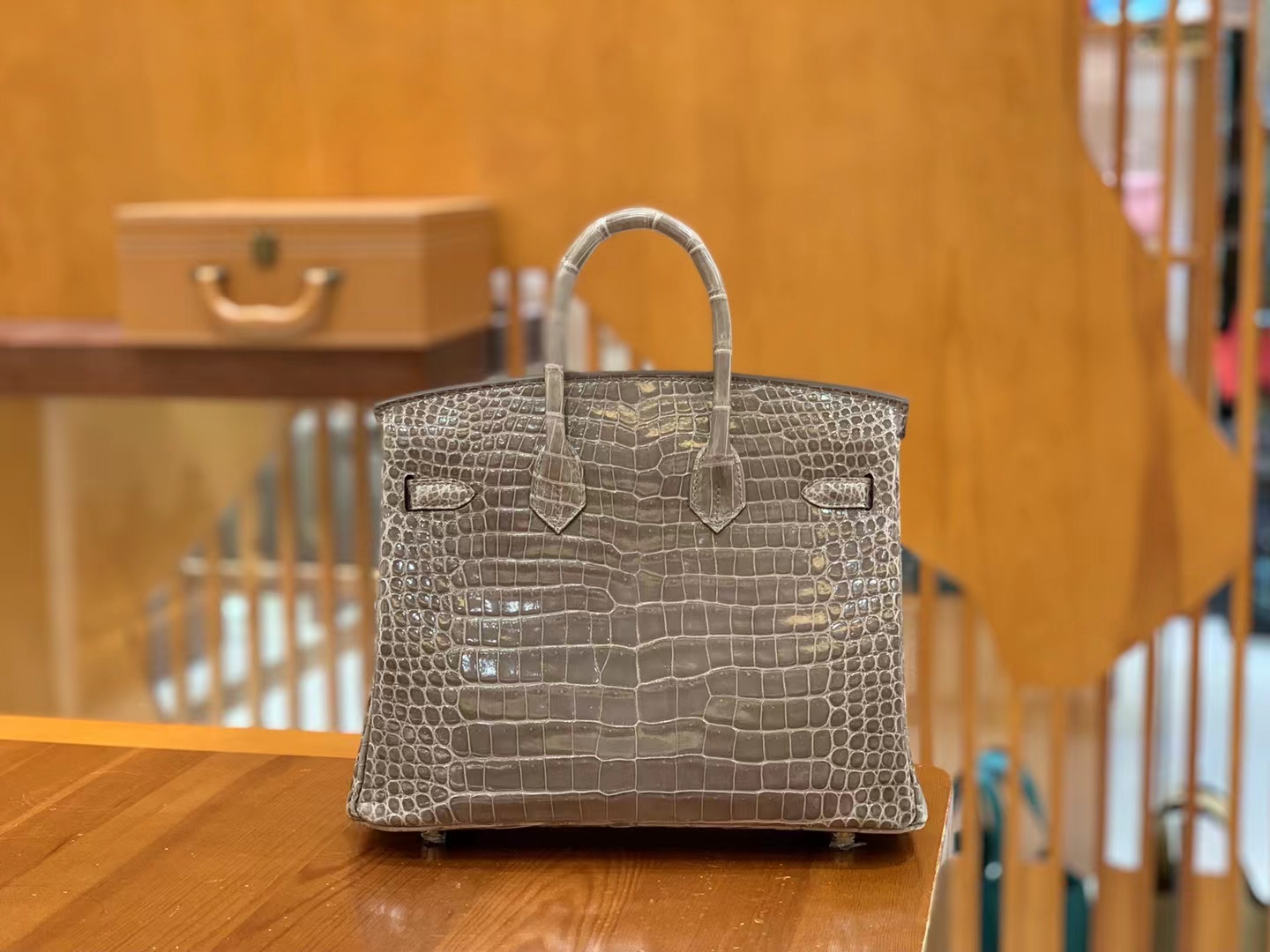 Hermès（爱马仕）Birkin 铂金包 大象灰 进口一级皮 倒V级别 金扣 25cm 原版蜜蜡线 顶级手缝