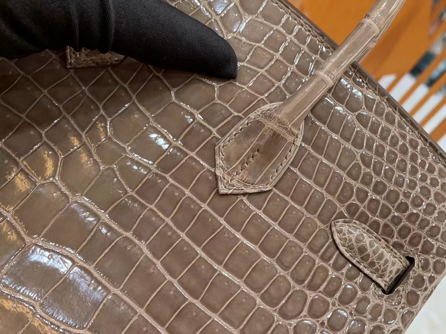 Hermès（爱马仕）Birkin 铂金包 大象灰 进口一级皮 倒V级别 金扣 25cm 原版蜜蜡线 顶级手缝