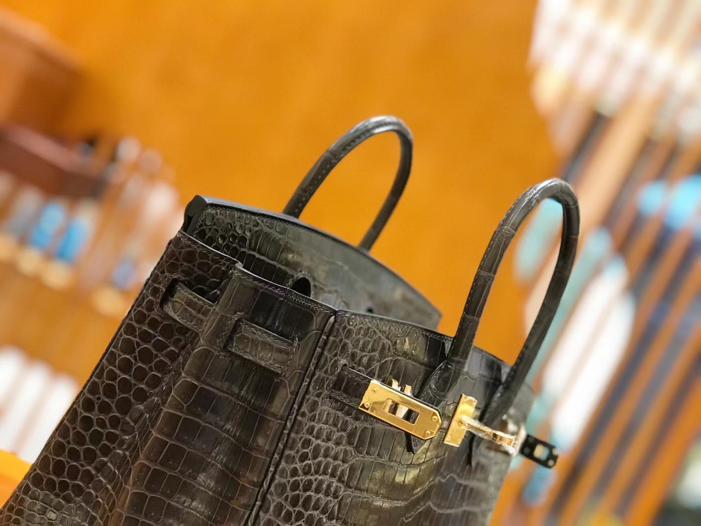 Hermès（爱马仕）Birkin 铂金包 石墨灰 进口一级皮 倒V级别 金扣 25cm 原版蜜蜡线 顶级手缝