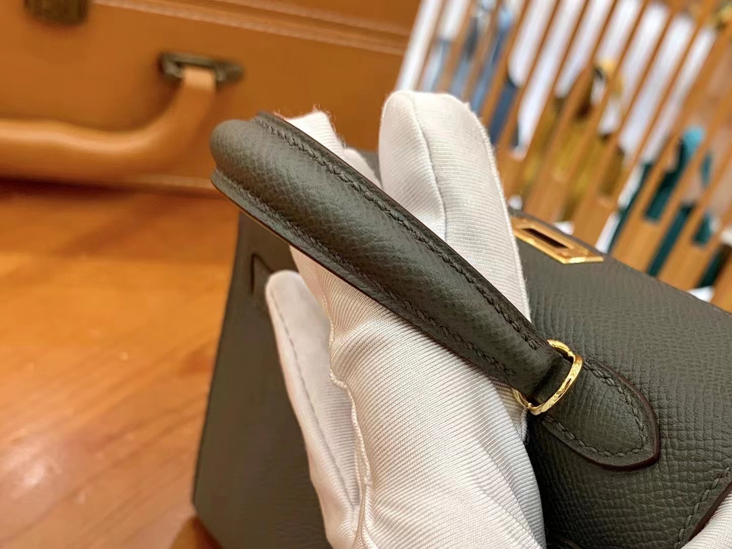 Hermès（爱马仕）新增现货 Mini kelly 迷你凯莉 Epsom 锡器灰 金扣 二代