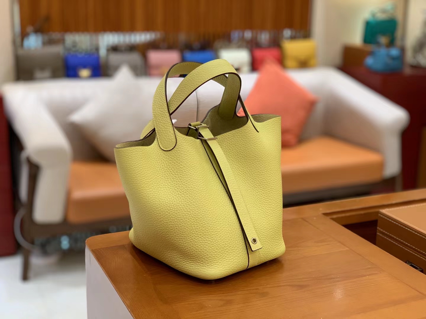 Hermès（爱马仕）Picotin 菜篮子 小鸡黄 进口TC大牛皮 银扣 18cm 原版蜜蜡线 顶级手缝