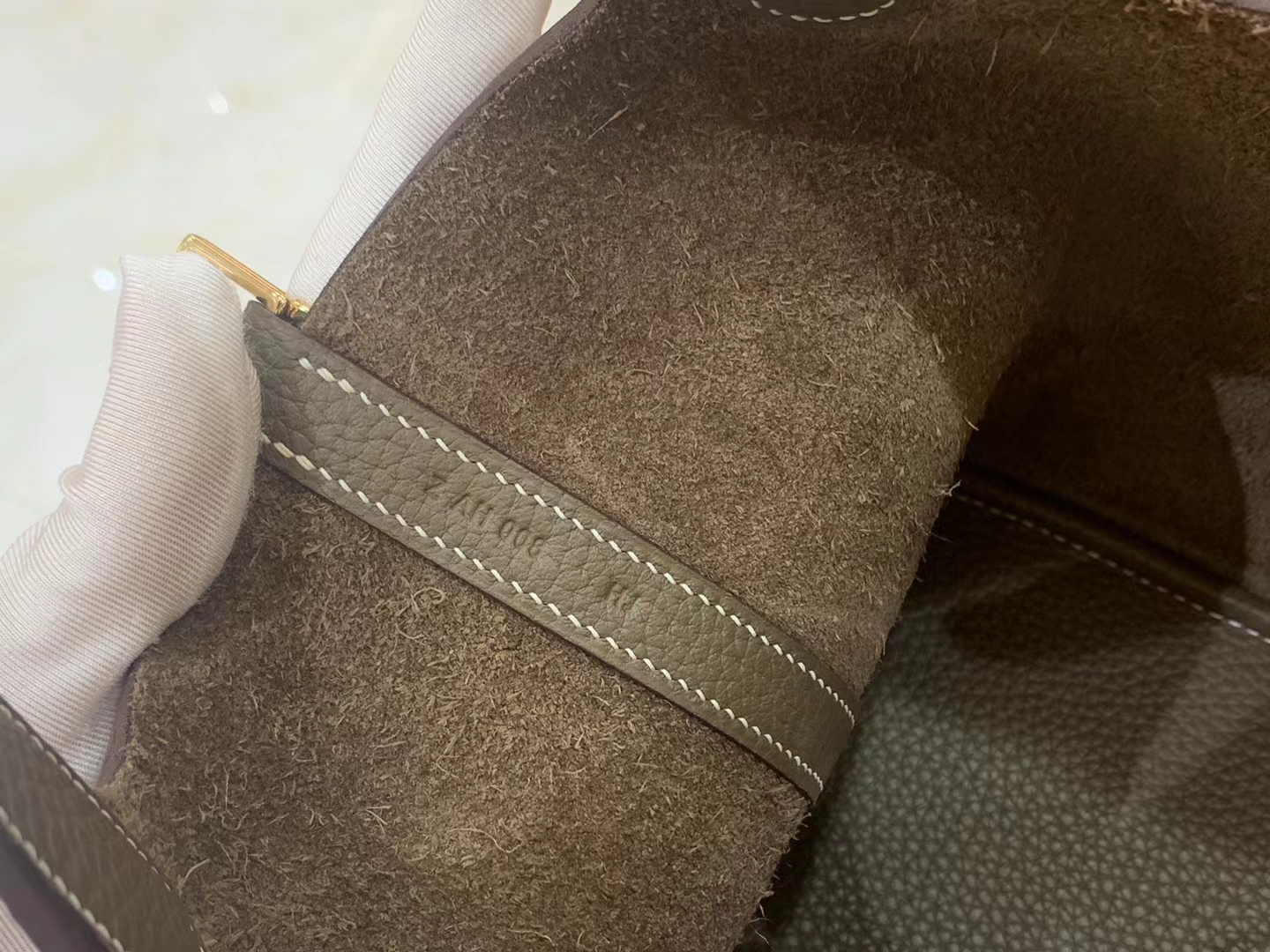 Hermès（爱马仕）Picotin 菜篮子 大象灰 进口TC大牛皮 金扣 18cm 原版蜜蜡线 顶级手缝