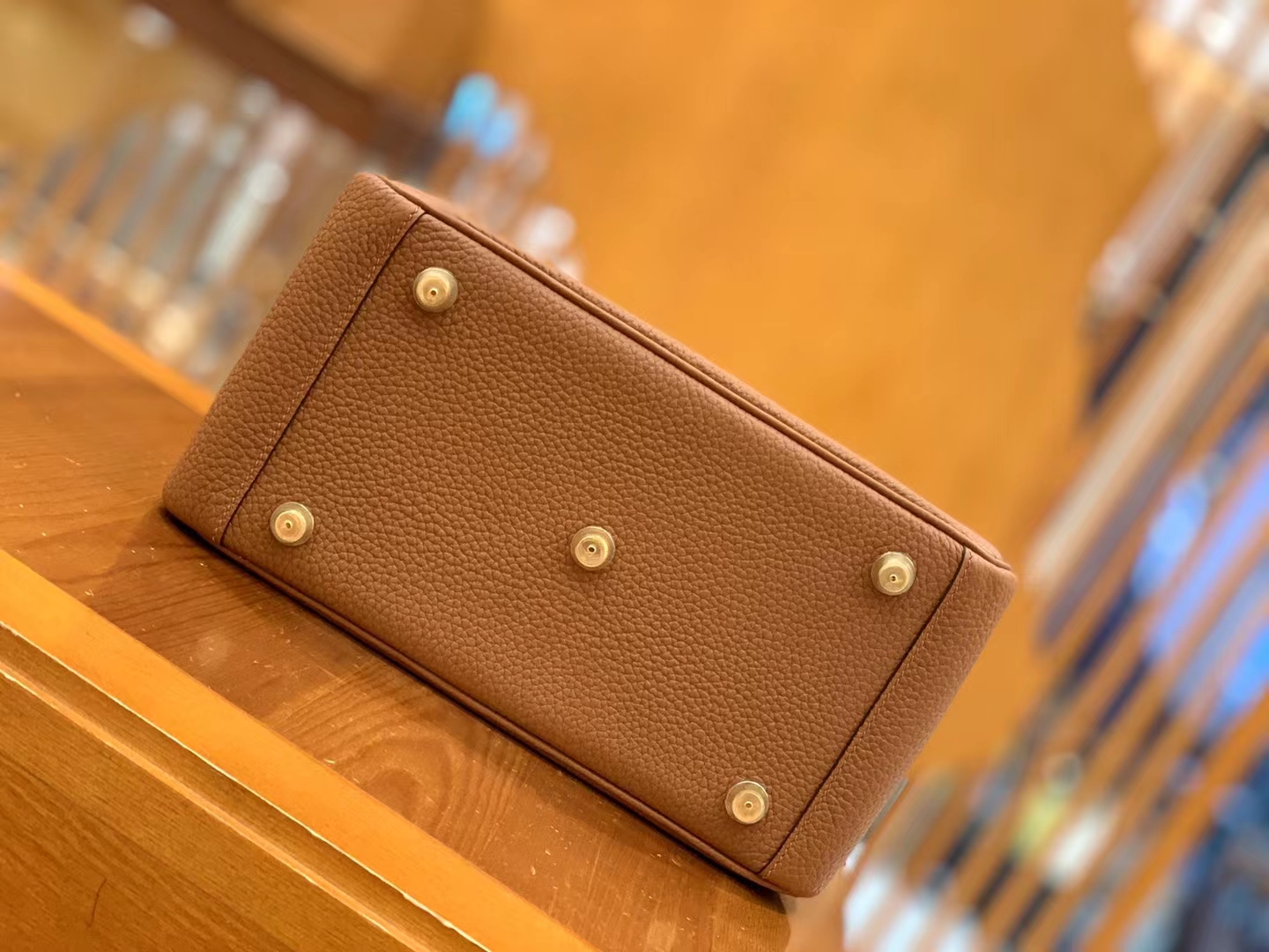 Hermès（爱马仕）Lindy 琳迪包 焦糖色 进口TC大牛皮 金扣 26cm 原版蜜蜡线 顶级手缝