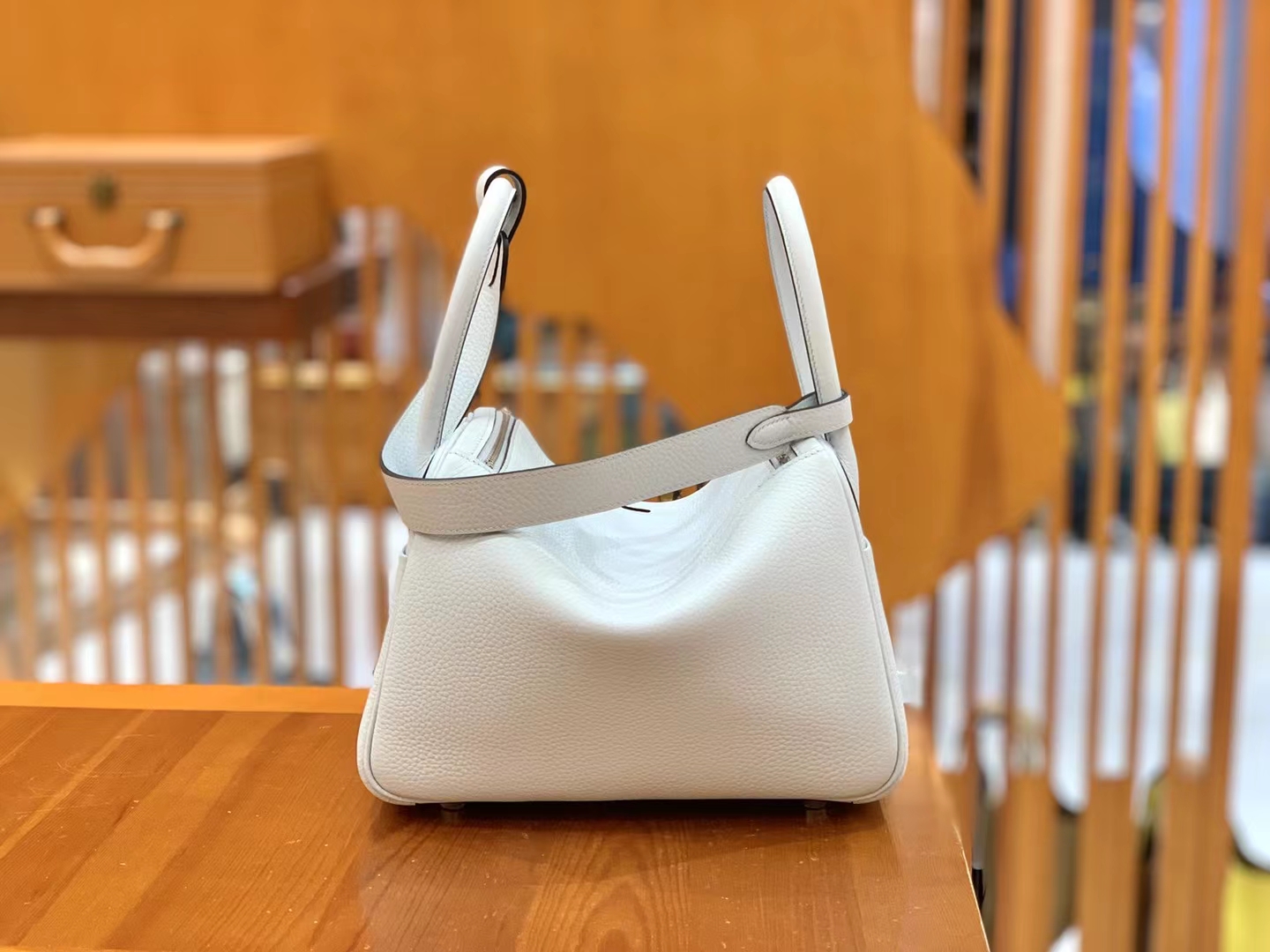 Hermès（爱马仕）Lindy 琳迪包 圣杯蓝 进口TC大牛皮 银扣 26cm 原版蜜蜡线 顶级手缝
