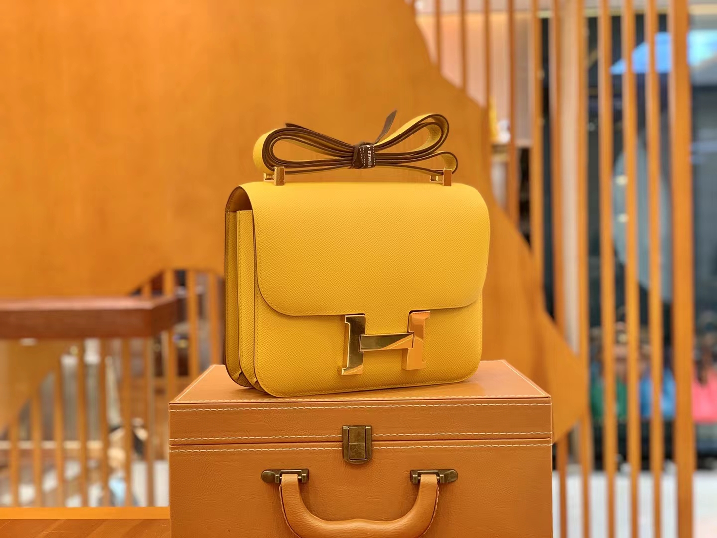Hermès（爱马仕）Constance 康康 琥珀黄 Epsom 掌纹牛皮 金扣 24cm 原版蜜蜡线 顶级手缝