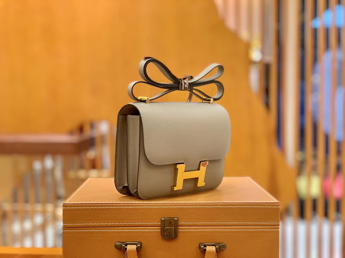 Hermès（爱马仕）Constance 康康 沥青灰 Epsom 掌纹牛皮 金扣 19cm 原版蜜蜡线 顶级手缝