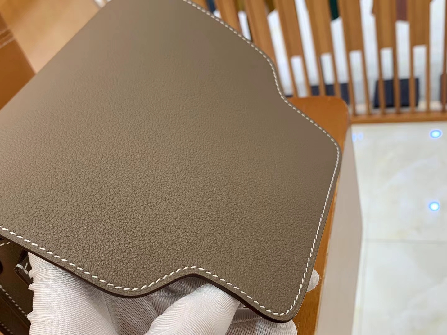 Hermès（爱马仕）Rouils Mini 迷你 猪鼻子 大象灰 Evercolor 牛皮 金扣 原版蜜蜡线 顶级手缝