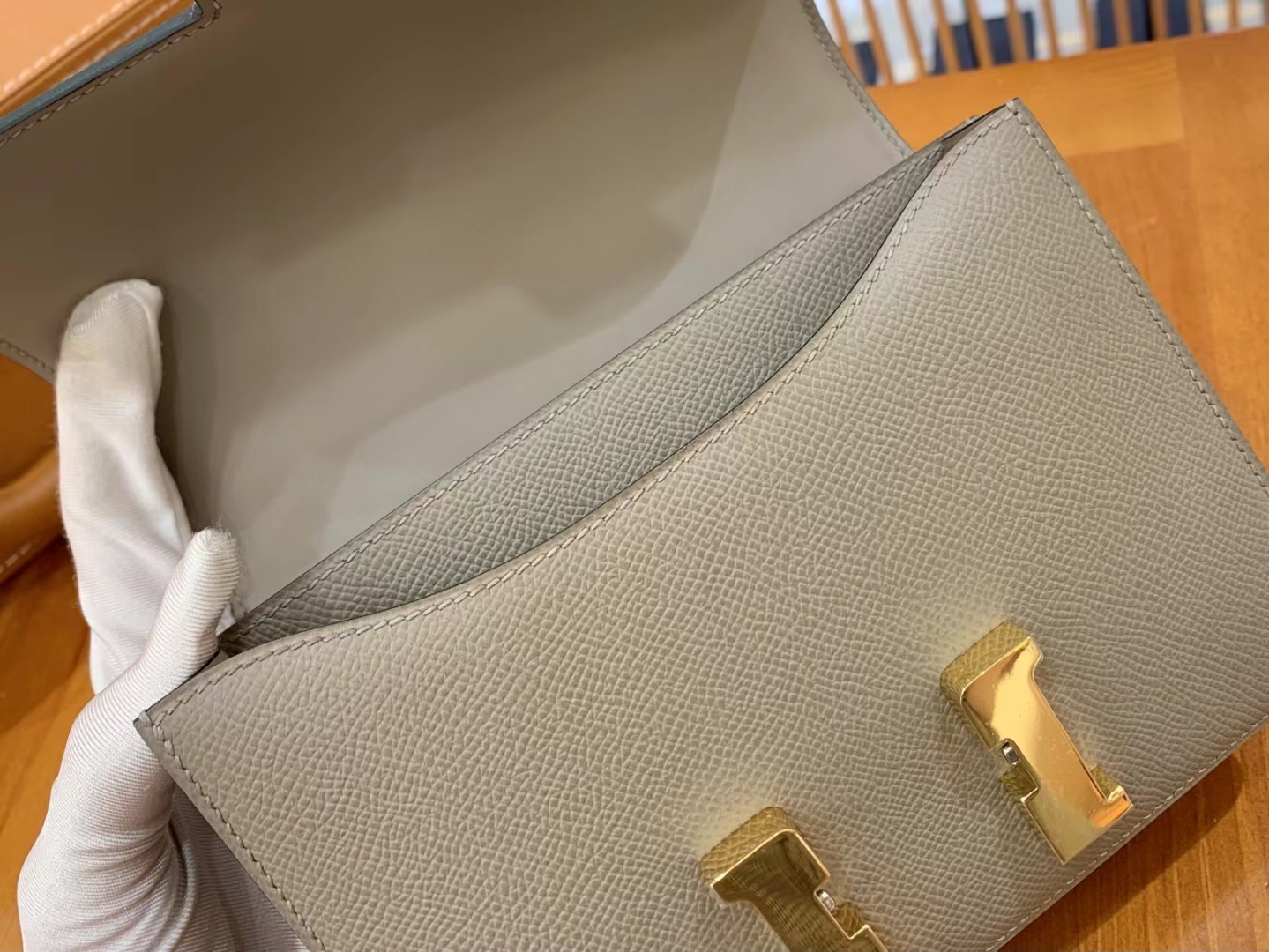 Hermès（爱马仕）Constance 康康 沥青灰 Epsom 掌纹牛皮 金扣 19cm 原版蜜蜡线 顶级手缝