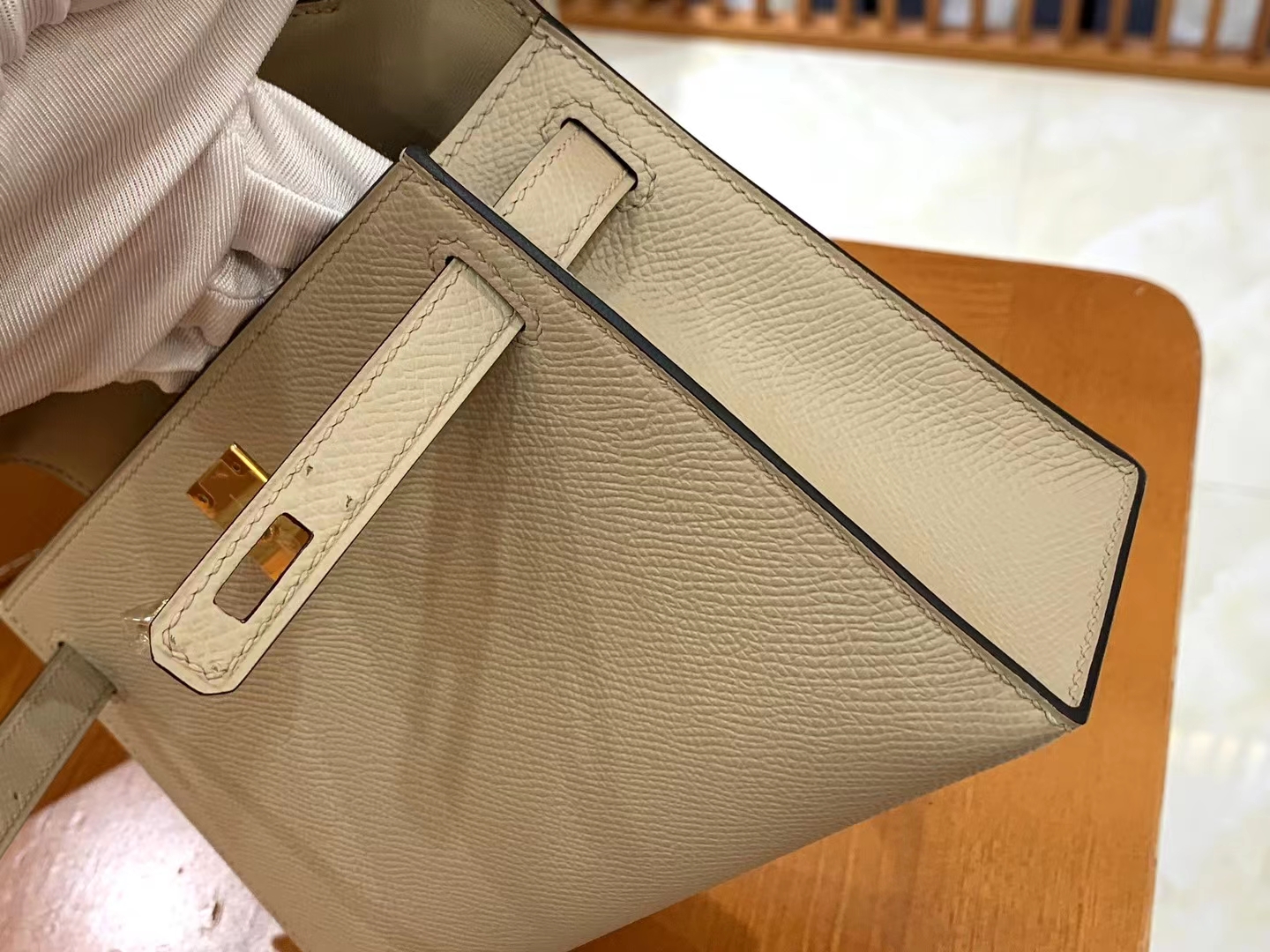 Hermès（爱马仕）Mini kelly 迷你凯莉 斑鸠灰 Epsom掌纹牛皮 金扣 二代 原版蜜蜡线 顶级手缝