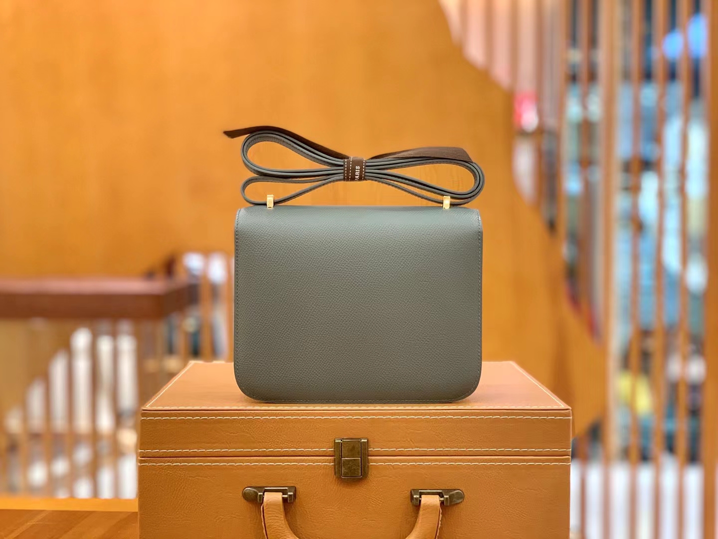 Hermès（爱马仕）Constance 康康 杏仁绿 Epsom 掌纹牛皮 金扣 19cm 原版蜜蜡线 顶级手缝