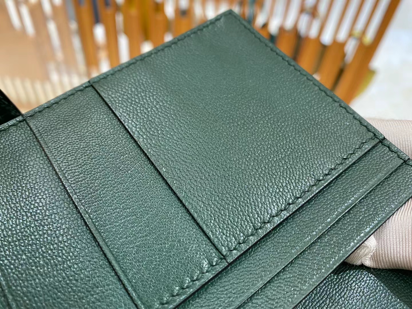 Hermès（爱马仕）钱包钱夹 松柏绿 金扣 一级美洲鳄鱼皮