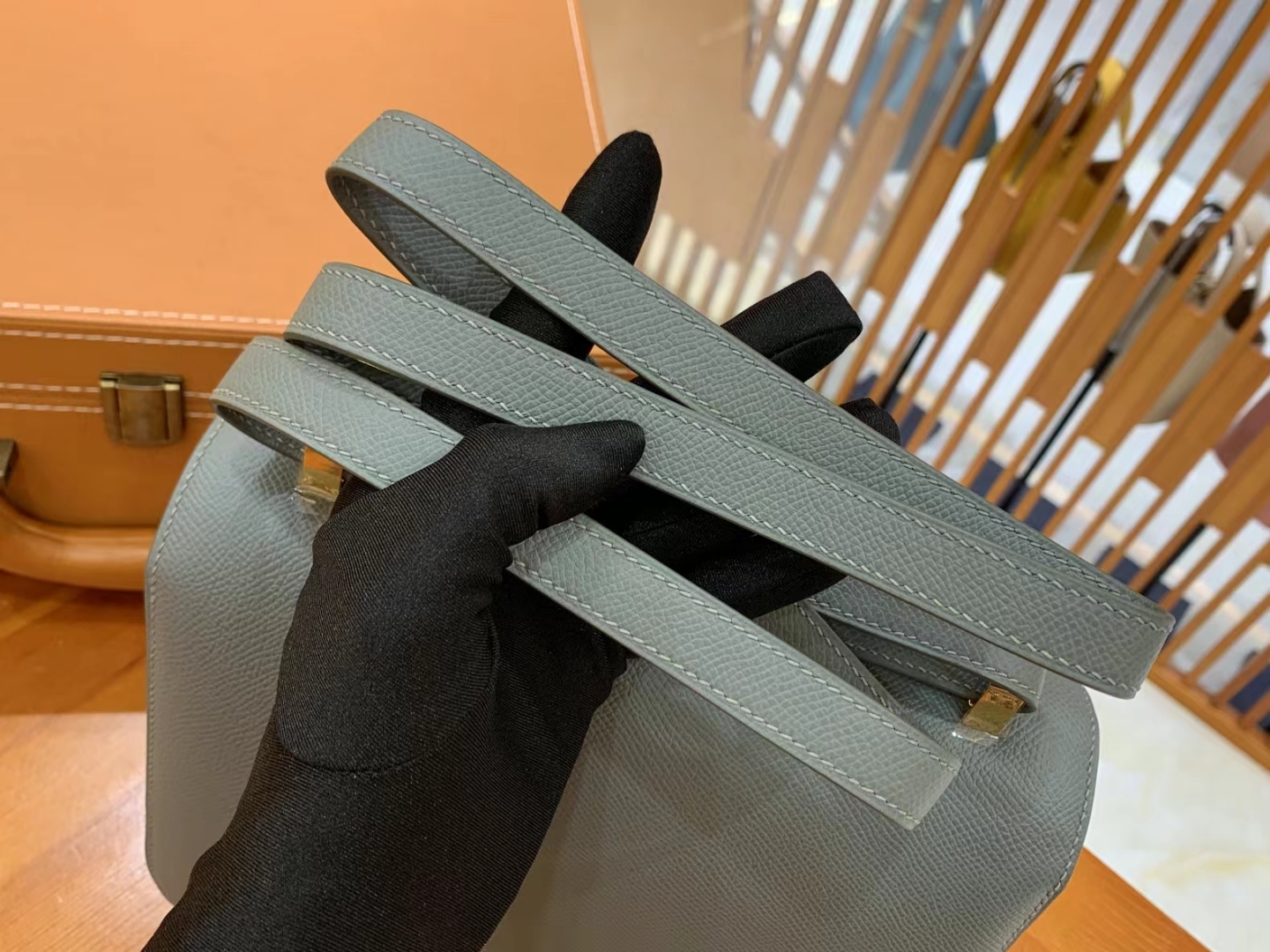 Hermès（爱马仕）Constance 康康 杏仁绿 Epsom 掌纹牛皮 金扣 24cm 原版蜜蜡线 顶级手缝