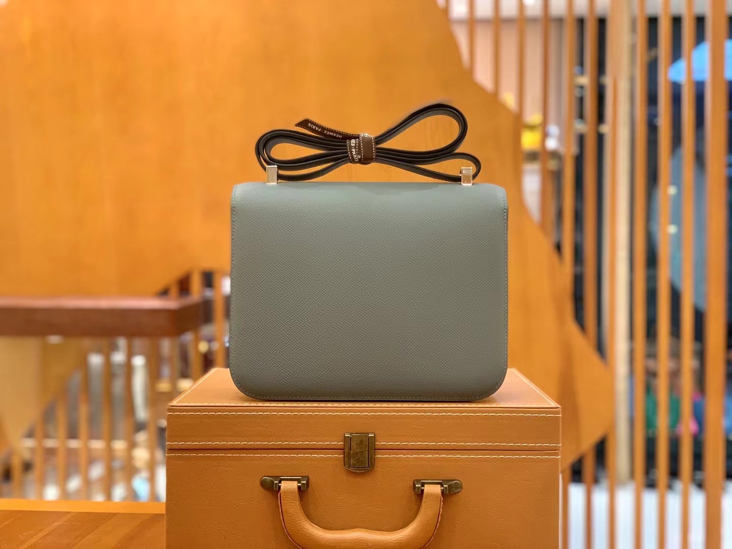 Hermès（爱马仕）Constance 康康 杏仁绿 Epsom 掌纹牛皮 银扣 24cm 原版蜜蜡线 顶级手缝