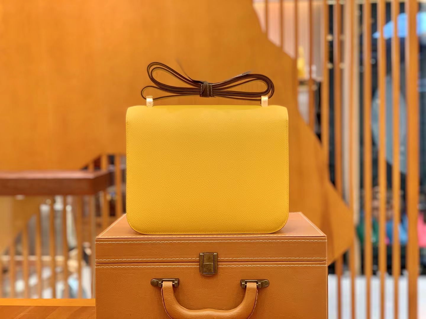 Hermès（爱马仕）Constance 康康 琥珀黄 Epsom 掌纹牛皮 金扣 24cm 原版蜜蜡线 顶级手缝