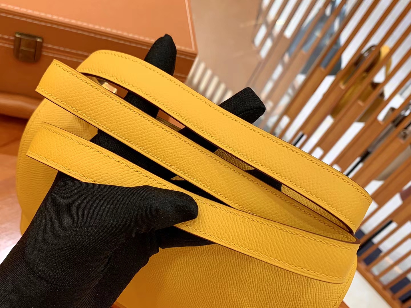 Hermès（爱马仕）Constance 康康 琥珀黄 Epsom 掌纹牛皮 金扣 24cm 原版蜜蜡线 顶级手缝