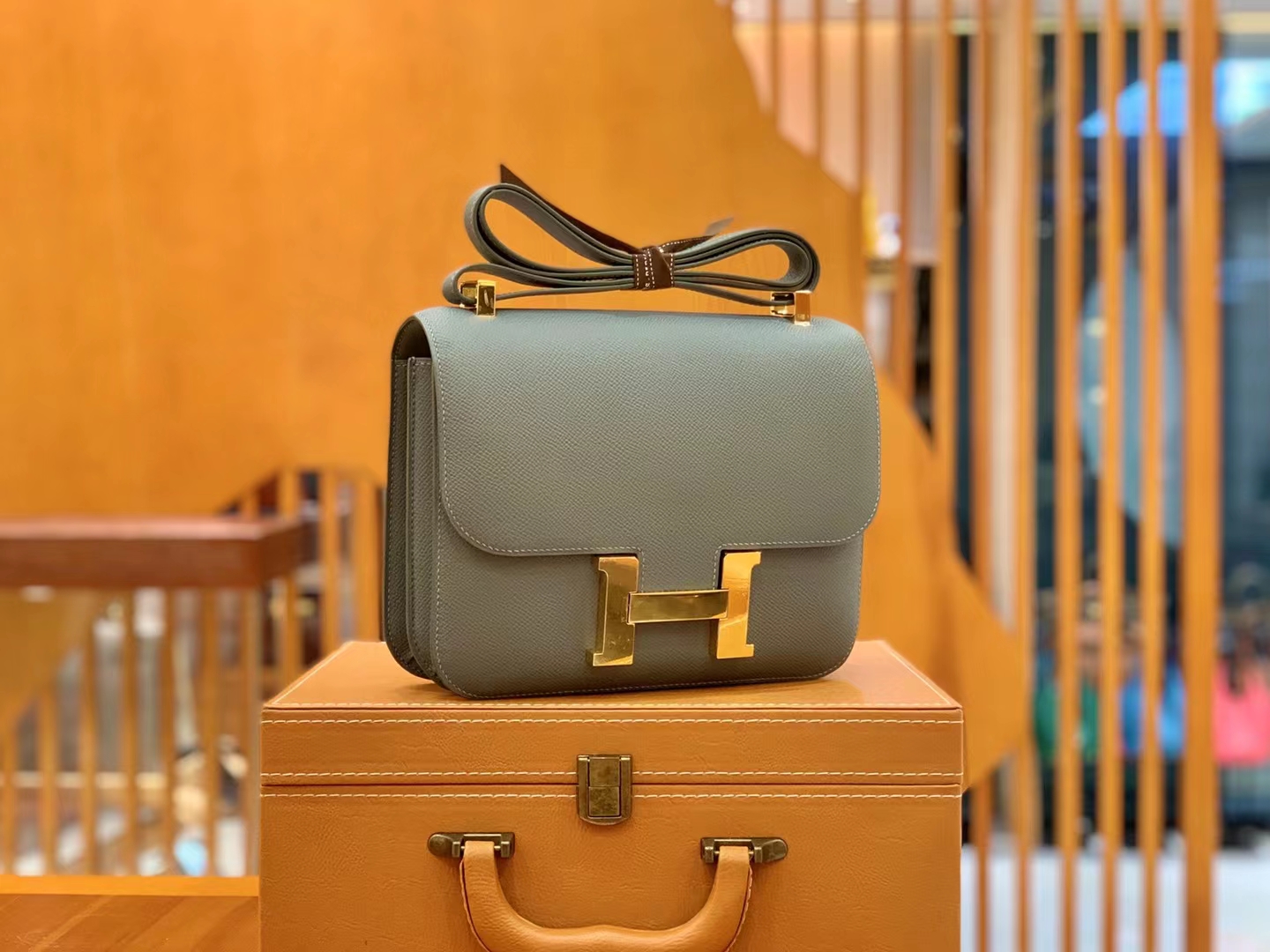 Hermès（爱马仕）Constance 康康 杏仁绿 Epsom 掌纹牛皮 金扣 24cm 原版蜜蜡线 顶级手缝