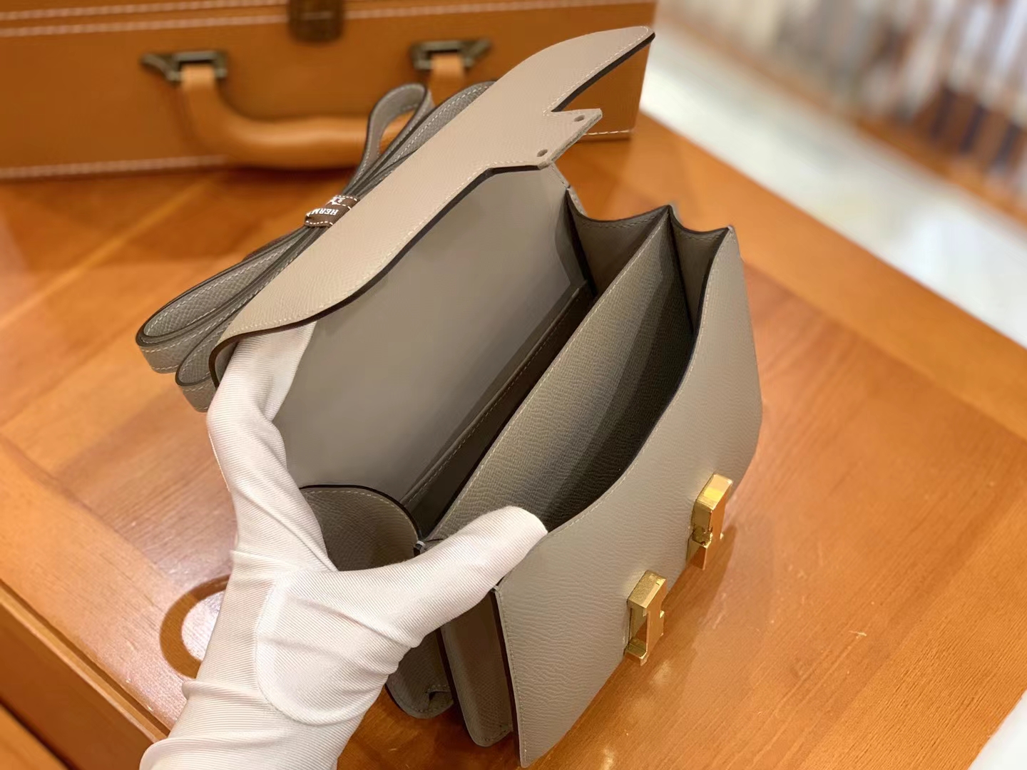 Hermès（爱马仕）Constance 康康 沥青灰 Epsom 掌纹牛皮 金扣 19cm 原版蜜蜡线 顶级手缝