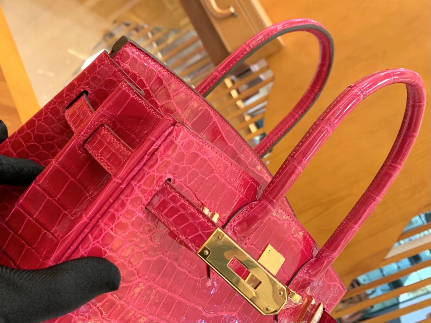 爱马仕 Hermes  Birkin 30CM I6 极致粉 Rose Extreme 一级进口湾鳄 进口蜜蜡线 全手工制作