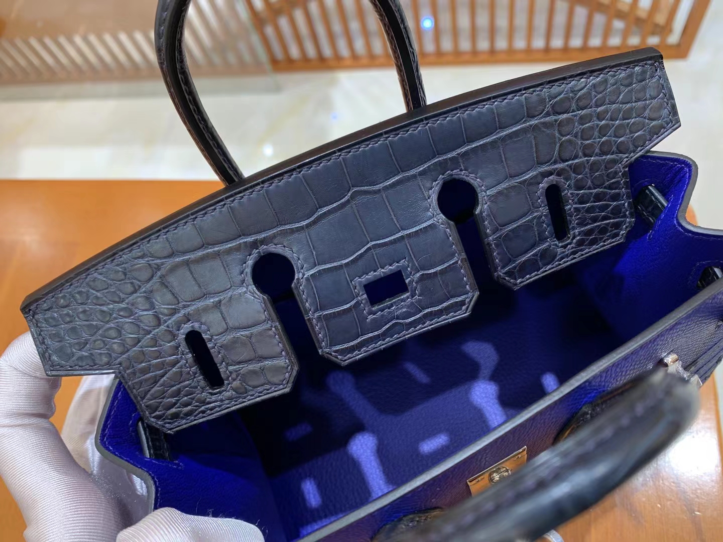 HERMES 爱马仕 限量版 小房子 20cm  7T Bleu Electrique 电光蓝