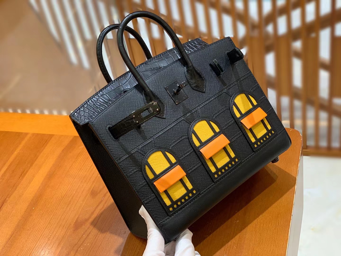 HERMES 爱马仕 限量版 小房子 20cm 89 Noir 黑色