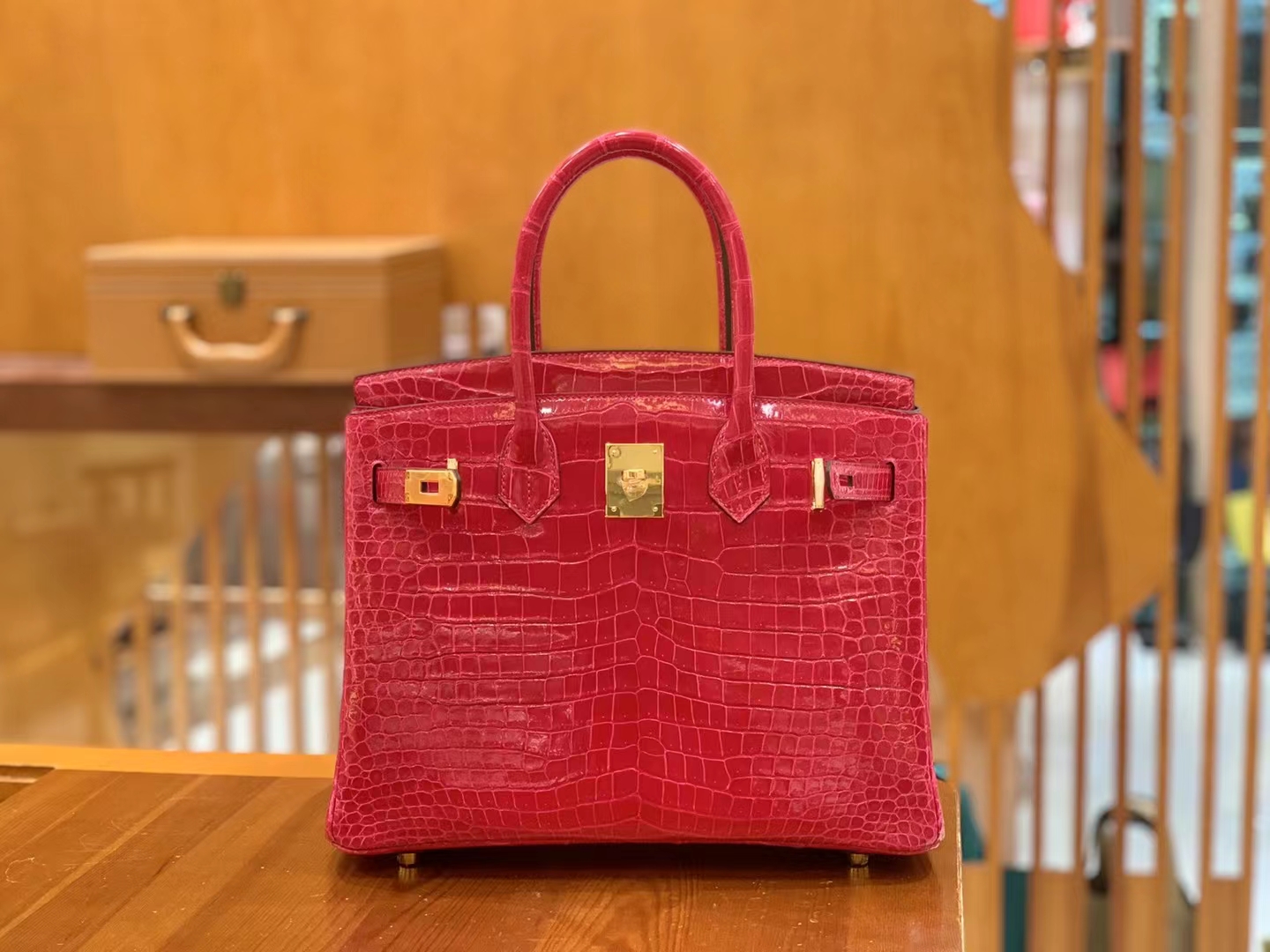 爱马仕 Hermes  Birkin 30CM I6 极致粉 Rose Extreme 一级进口湾鳄 进口蜜蜡线 全手工制作
