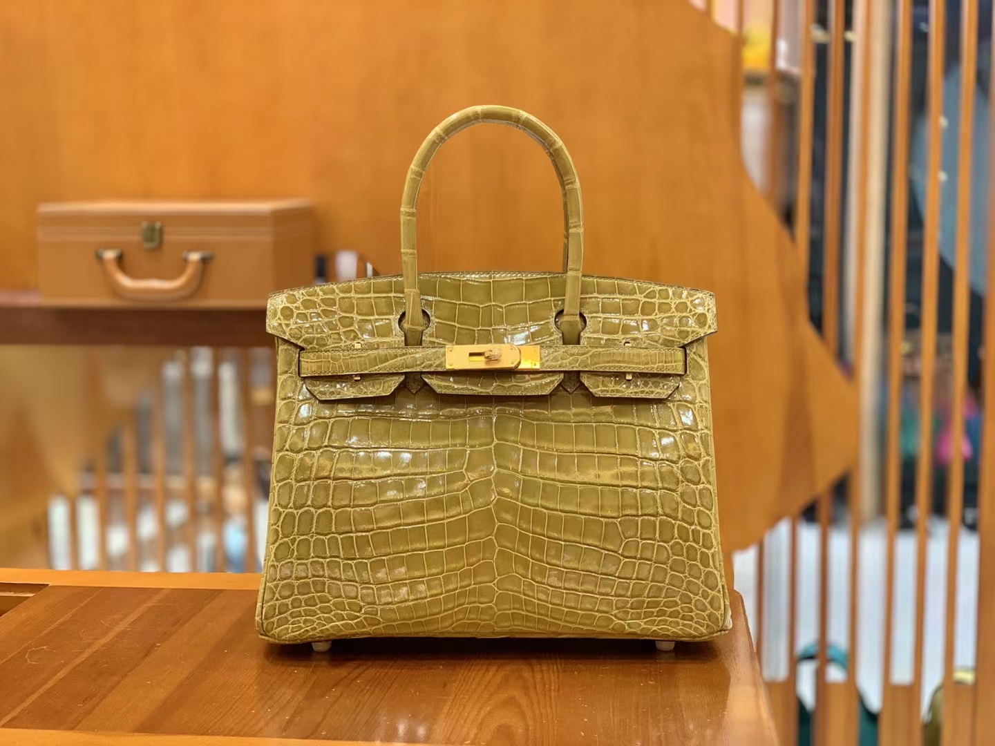 Hermes 爱马仕 Birkin 30cm 2C Curry咖喱黄 芥黄 一级进口尼罗鳄“••” 金扣 进口蜜蜡线 全手工制作