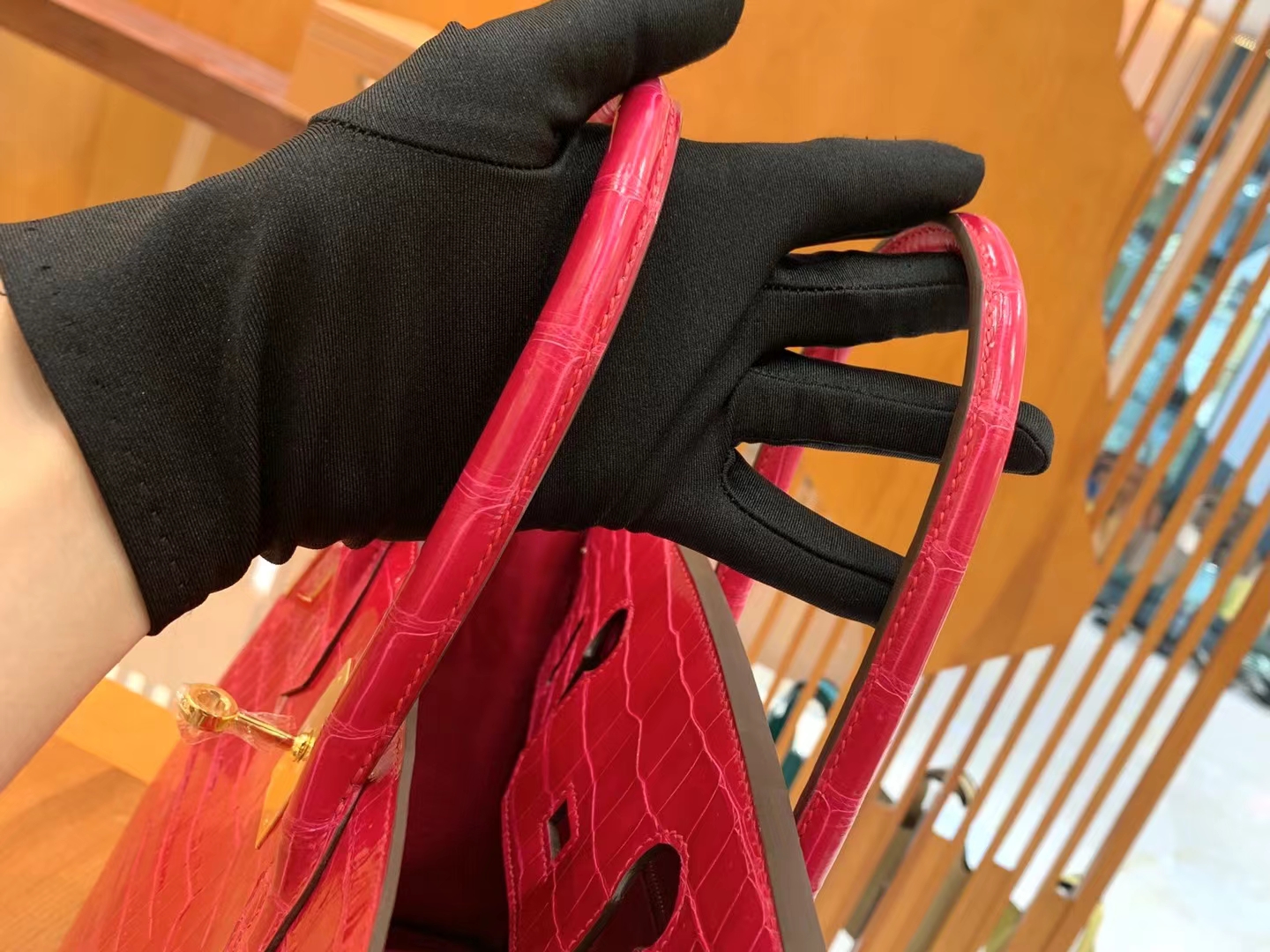 爱马仕 Hermes  Birkin 30CM I6 极致粉 Rose Extreme 一级进口湾鳄 进口蜜蜡线 全手工制作