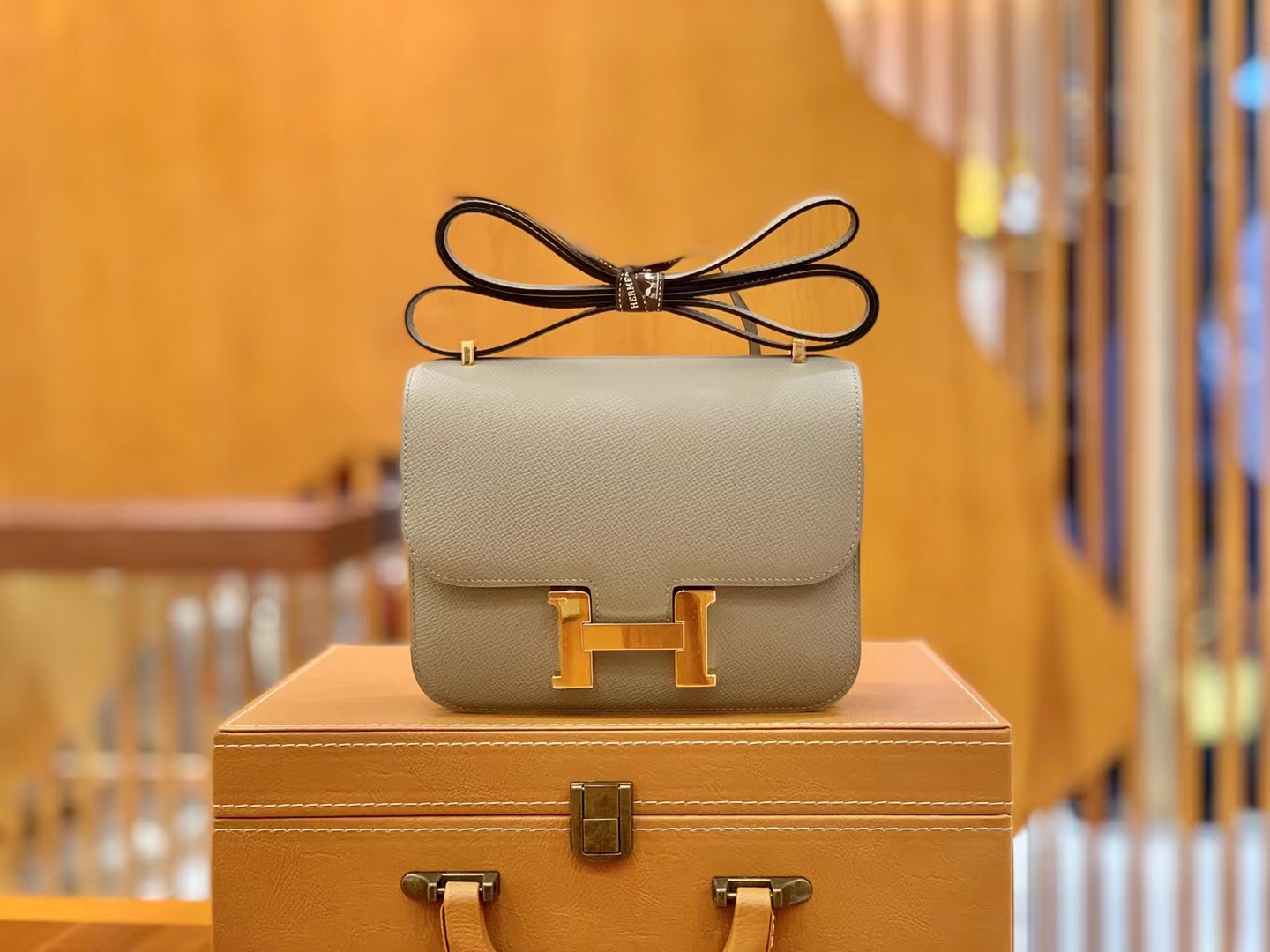 HERMES 爱马仕  Constance 康康 Epsom M8 Gris Asphalte 沥青灰 金扣 19cm