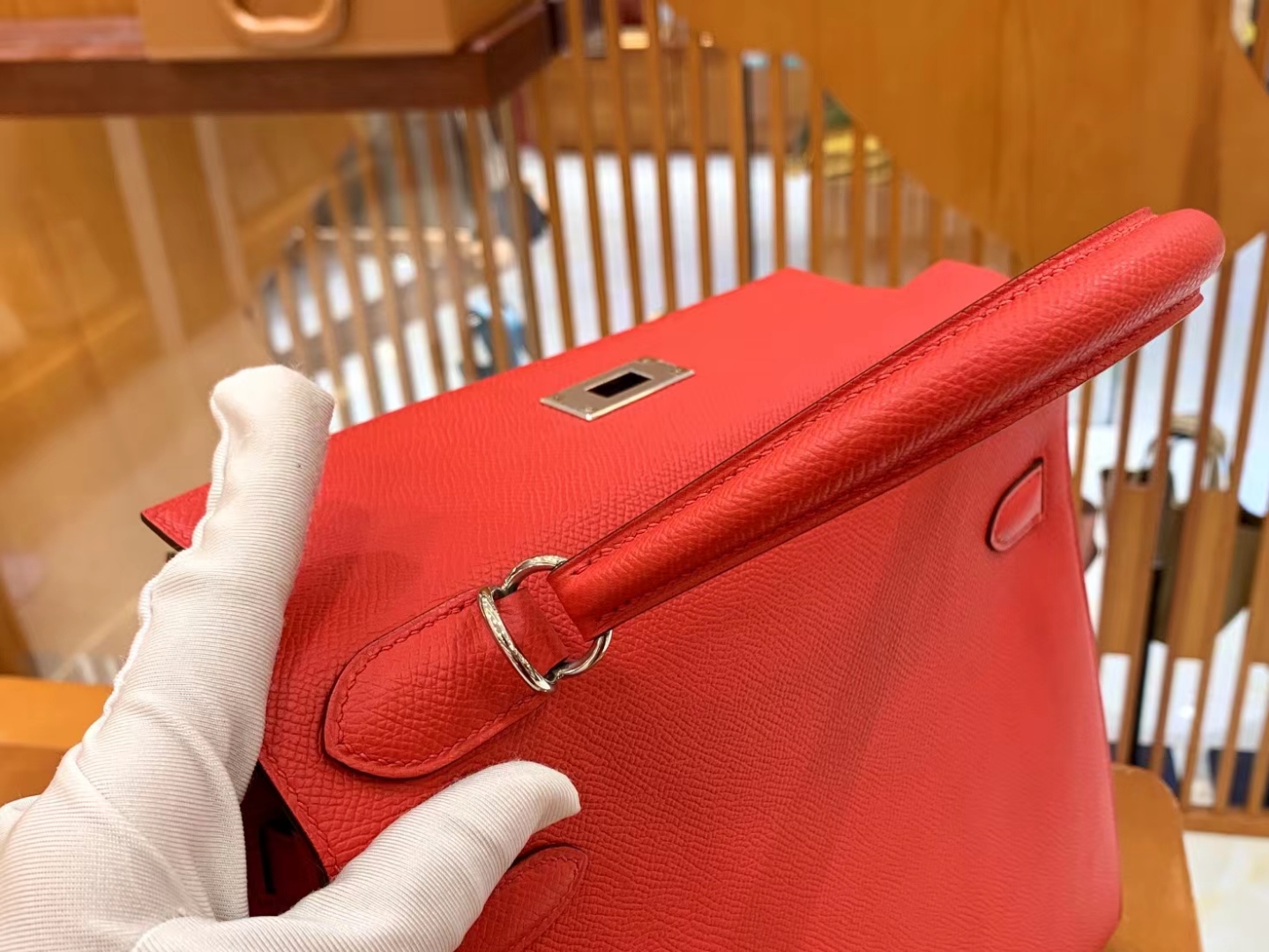 HERMES 爱马仕 kelly 28 Epsom S3 Rouge de Coeur 心红色
