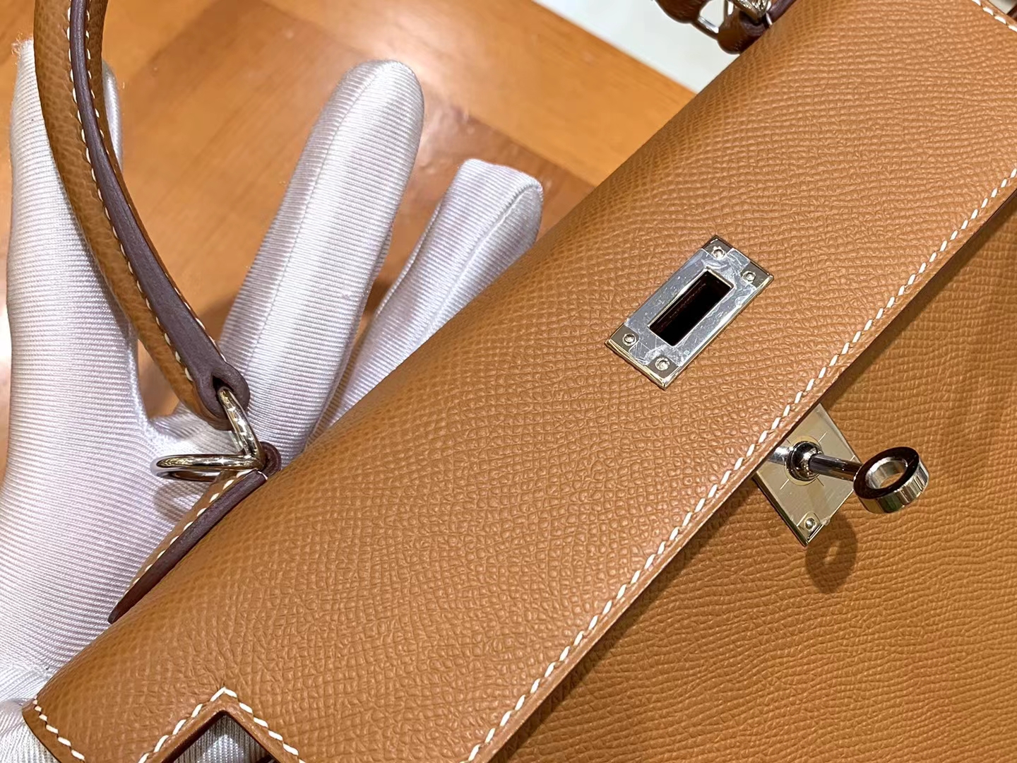 HERMES 爱马仕 kelly 25 Epsom CK37 金棕色