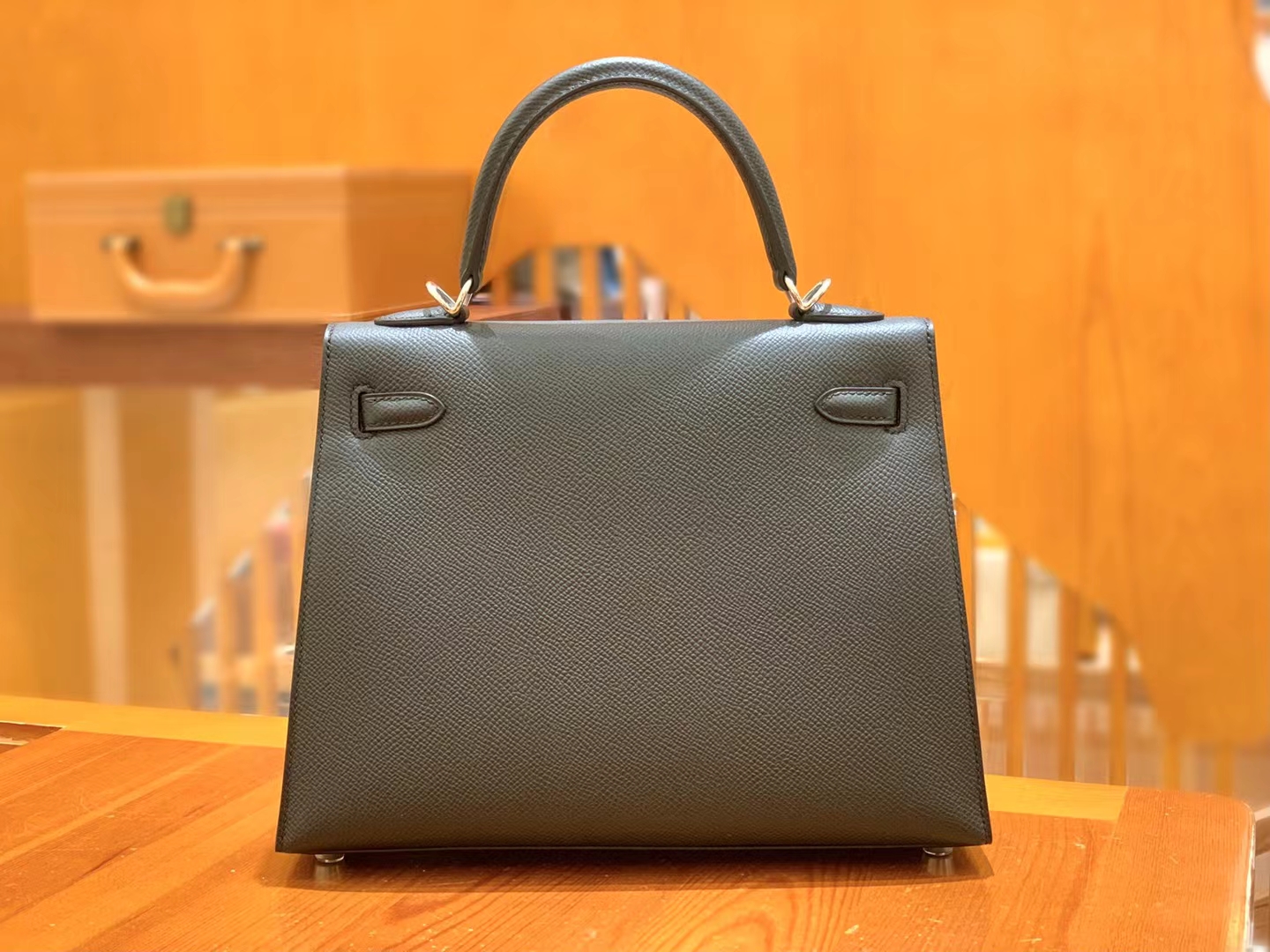 HERMES 爱马仕 kelly 25 Epsom CC89 Nior 经典黑