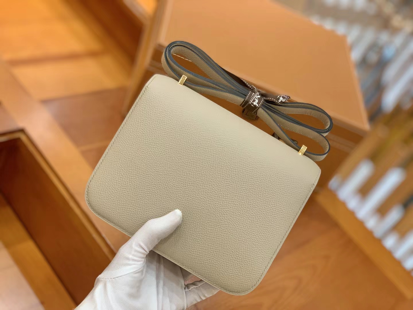 HERMES 爱马仕 Constance 康康 Epsom S2 trench风衣灰 金扣 19cm