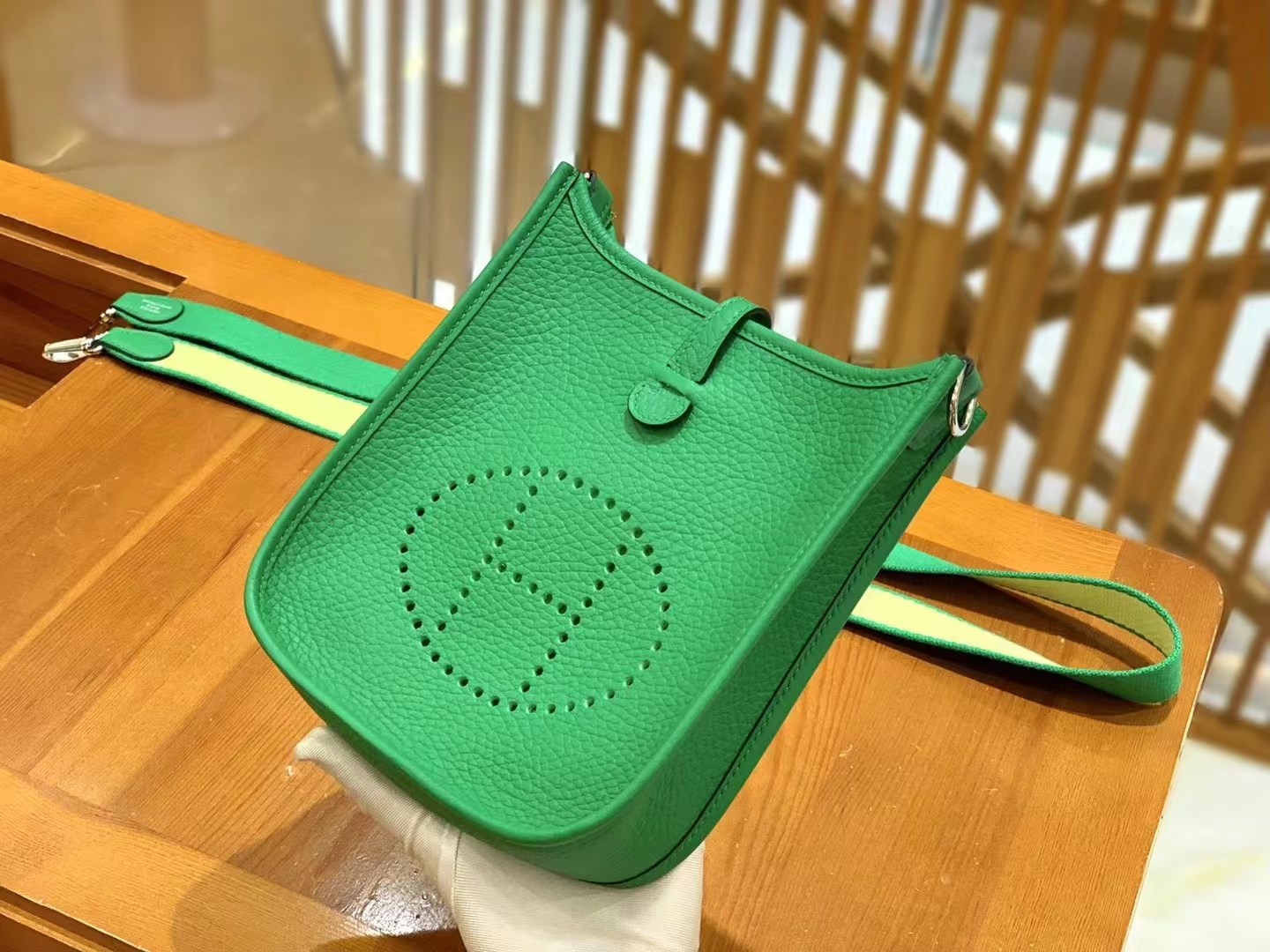 HERMES 爱马仕 Evelyne Togo 1K Bamboo 竹子绿