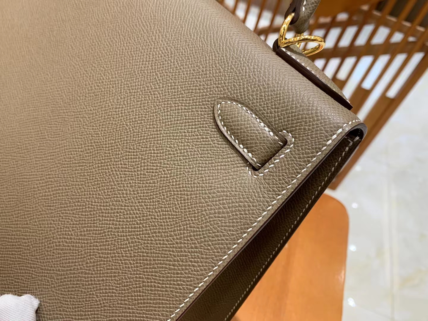 HERMES 爱马仕 kelly 28 Epsom 8C Gri Elephant 大象灰